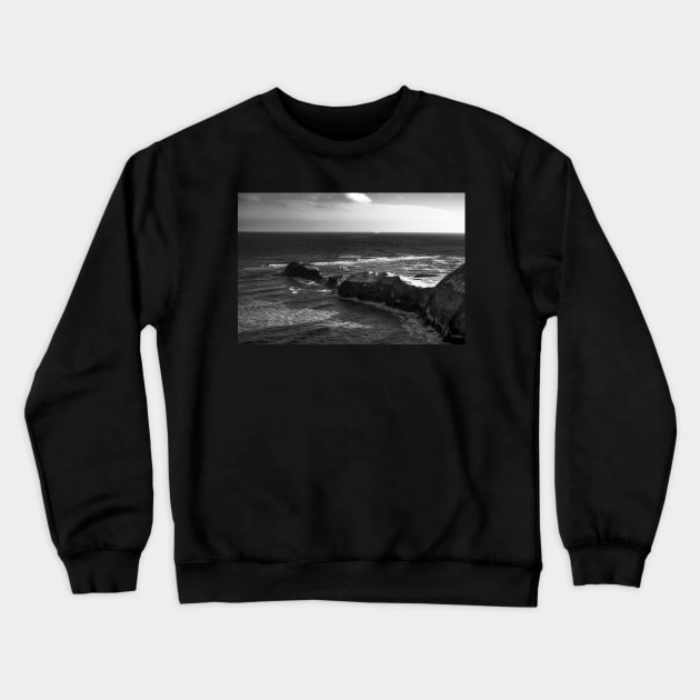 Whitby Coastline and cliffs Crewneck Sweatshirt by stuartchard